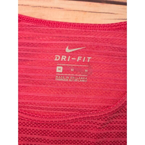 Nike Womens Pink Dri-Fit Mesh Tshirt Medium - Picture 5 of 9
